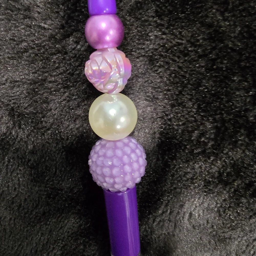 Purple Beaded Pen